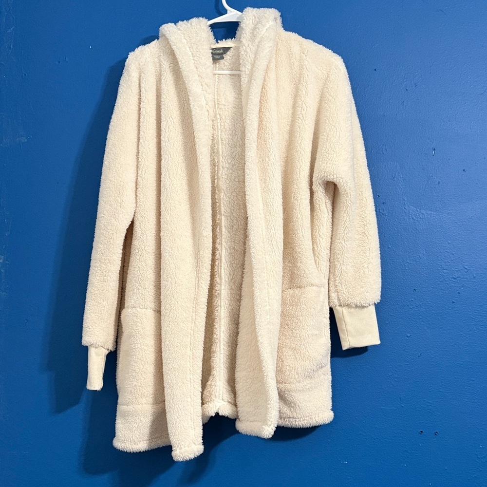 Natural Reflections Cream Fleece Hooded Jacket